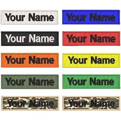 2X Personalised Name Patch Biker Scooter Badges Embroidered Iron-on Tactical Tag • £8.26