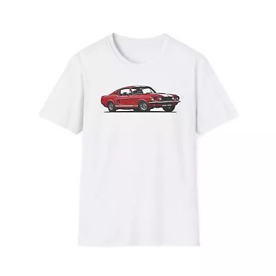 Red Ford Mustang Shelby White T-shirt Tshirt • $24.90