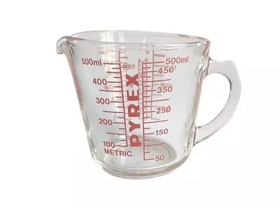 Vintage Pyrex 2 Cup 16 Oz Measuring Cup Red Letter D Handle #516 Made In The USA • $5.50