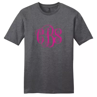 Fancy Monogram T-Shirt - Unisex Personalized Custom Initials Monogram Shirt • $14.95