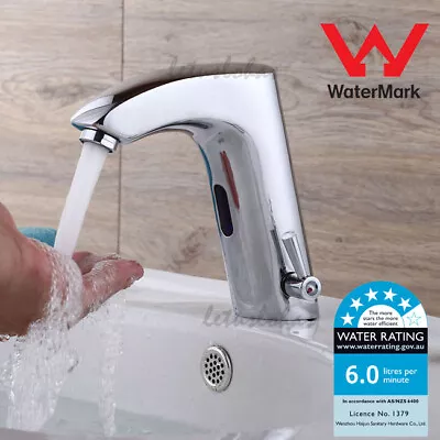 Bathroom Sink Automatic Sensor Control Tap Hands Free Public Water Mixer Faucet • $137.75