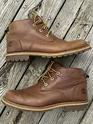 Timberland Boots Mens 8.5 Redwood Falls Chukka Ankle Brown Waterproof Shoes • $40