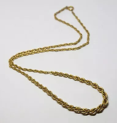 Vintage 15k Gold Filled Rope Link Style Chain Necklace • $20.50