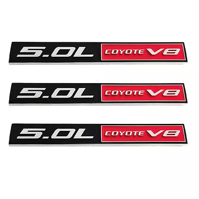 $14.99 • Buy Fits (3pc) Mustang GT 5.0 Emblem F150 FX4 Coyote V8 5.0L Decal Badge