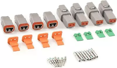 Coolerguys Deutsch DT 2-Pin Connector With Solid Contacts 4 Sets • $18.95