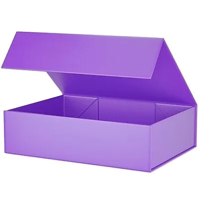  Gift Box 11.9  X 8.5  X 3.3  With Magnetic Closure Lid Gift Box For Purple • $16.29
