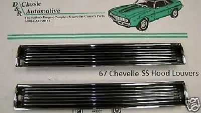 1967 Chevelle Malibu SS Super Sport Hood Louver Ornament Inserts *In Stock* 67 • $119.95