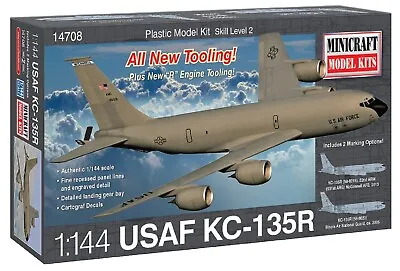 Minicraft USAF KC-135R Fuel Tanker - 1/144 Scale-14708 • $39.99