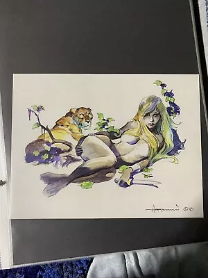 LENORA & THE LION! ERBian Mike Hoffman Art Print SIGNED Very Good Condition • $28.99