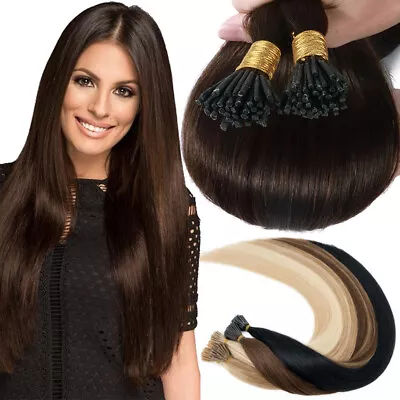 I-Tip Stick Tip Hair 100% Human Hair Extensions Micro Ring Bead Tip 1g/s Thick • $74.14