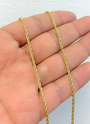 Men's & Women's Genuine 18K Gold Filled 18  20  24  Classic Rope Chain Necklace • $19.99