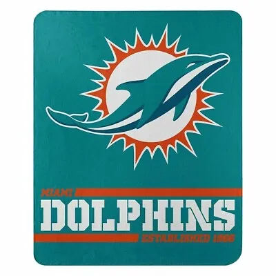 Miami Dolphins Fleece Throw Blanket • $18