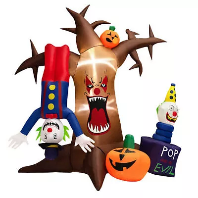 8 Feet Halloween Inflatable Tree Giant Blow-up Spooky Dead Tree With Pop-up Clo • $130.50