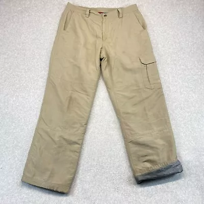 The North Face Mens Cargo Pants 36x31 Khaki Lined Straight Leg Pocket Outdoors • $19.95