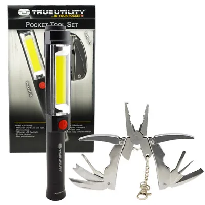 True Utility Pocket Gift Tool Set 400 Lumen LED Task Light & 10 In 1 Multi Tool • $9.49