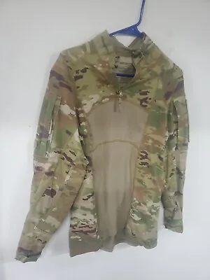 OCP MULTI-CAM TACTICAL COMBAT SHIRT *MEDIUM* FLAME RESISTANT  1/4 ZIP USA Gh • $26.90