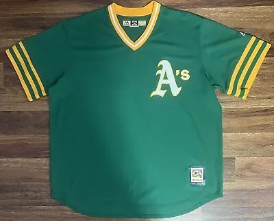 Majestic Cooperstown Collection Oakland Athletics Jersey (Size XXL) • $65