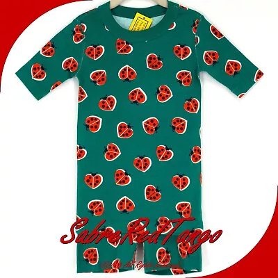 Nwt Hanna Andersson Organic Short Johns Pajamas Love Bugs Print 120 6 7 • $29.99