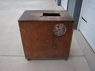 Vintage Wooden Cabinet WorkBench Industrial Steampunk Machine Age Factory Table • $17