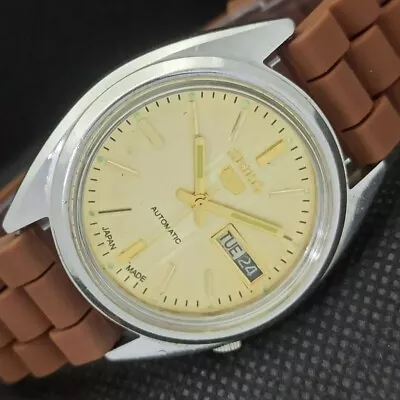 £24.99 • Buy VINTAGE SEIKO 5 AUTOMATIC 7009A JAPAN MENS D/D GOLDEN WATCH 551g-a294778-2