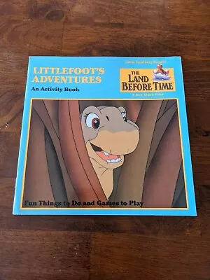 $5.09 • Buy The Land Before Time Amblin Entertainment Activity Book / Lucas  Spielberg 1988