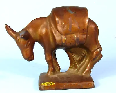 Vintage Cast Metal Pack Mule Lop-eared Donkey Figurine Statue Dodge Inc? • $72.25