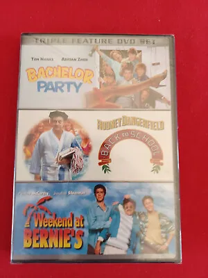 $12 • Buy Bachelor Party - Weekend At Bernies - Back To School - Triple Feature DVD - NEW