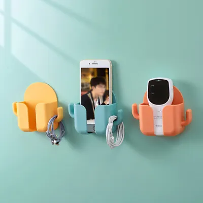 $3.51 • Buy Wall-mounted Storage Box Punch-free Mobile Phone Charging Bracket Rack Creative