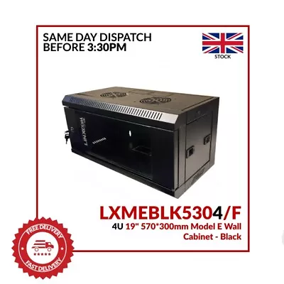 4U Server Rack Network Cabinet 19 Inch 570 X 300mm Black • £53.90