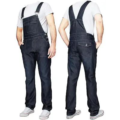 Enzo Mens Dungarees Jeans Denim Overalls Jumpsuit Workwear Heavy Duty Pants UK • £24.99