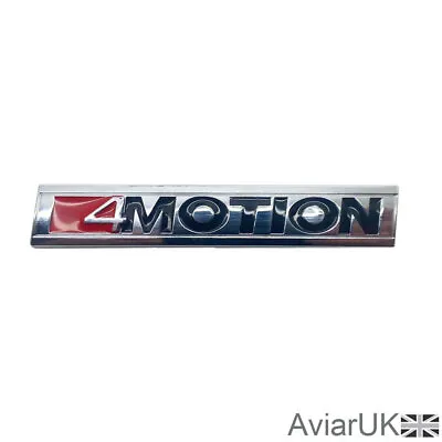 £7.95 • Buy Chrome 4MOTION Rear 3D Badge Emblem Decal Logo 4 MOTION  VW Golf Touareg Amrok