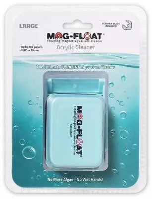 Aquarium Mag Float Floating Magnetic Aquarium Cleaner Acrylic Large (360 Gal) • $78.26