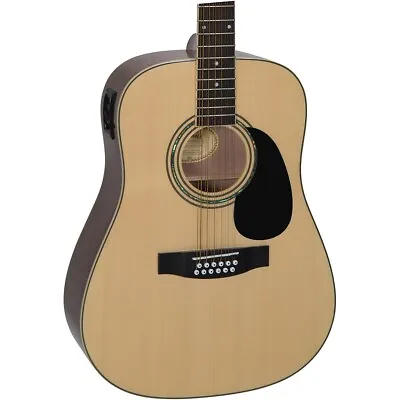 Mitchell D120S12E 12-String Dreadnought Acoustic-Electric Guitar Natural • $339.99