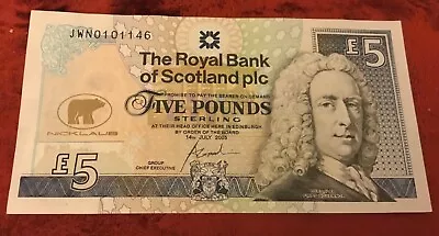 THE ROYAL BANK OF SCOTLAND  JACK NICKLAUS  £5 BANKNOTE 14th JULY 2005 JWN0101146 • £8.99