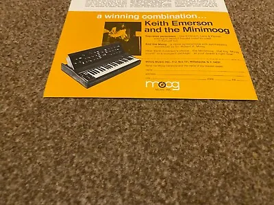 Jbf59 Advert 5x8 Keith Emerson & The Moog Minimoog • $7.39