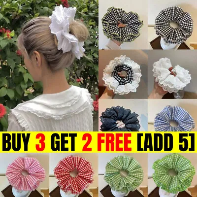 Ins Lolita Lace Scrunchies Flower Temperament Hair Rope Large Lace Hair Band • £6.59