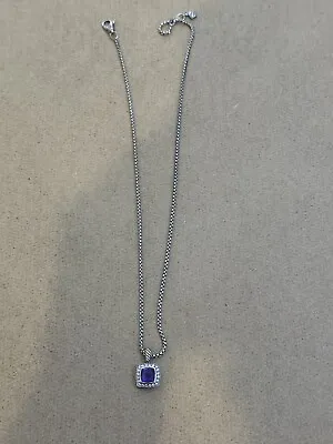 David Yurman Petite Albion Pendant Necklace With Amethyst And Diamonds 17  • $300