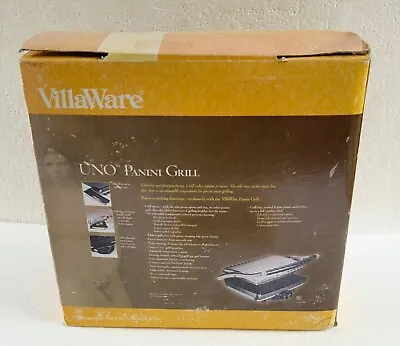 Villaware Model 2160 Uno Panini Grill Press Sandwich Maker Tested! • $155.99