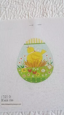 $50 • Buy Melissa Shirley Needlepoint Canvas Easter Egg Ornament Chick New
