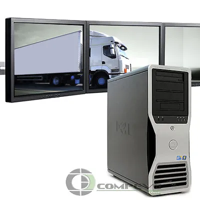Multi-monitor Dell Precision T7500 Desktop 6GB 500GB For Dispatching  Logistics • $639.99