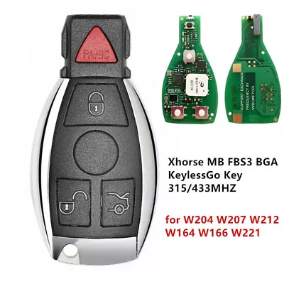 Xhorse FBS3 BGA Keyless Go Remote Key Fob For Mercedes Benz W204 W212 W164 W221 • $62.82