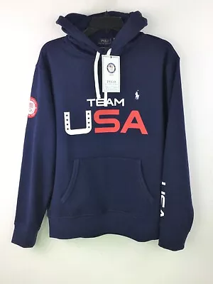 Polo Ralph Lauren Men 2022 Winter Olympic Team USA Official Fleece Hoodie Navy • $134.30