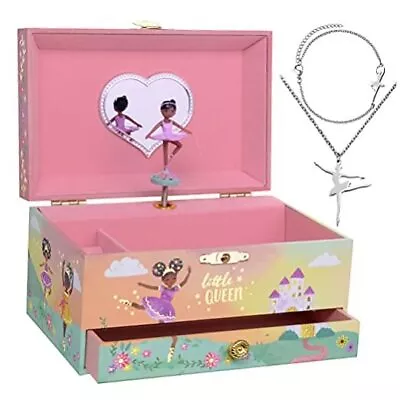  Ballerina Music Box & Little Girls Jewelry Set - 3 Ballerina Gifts For Girls   • $47.98