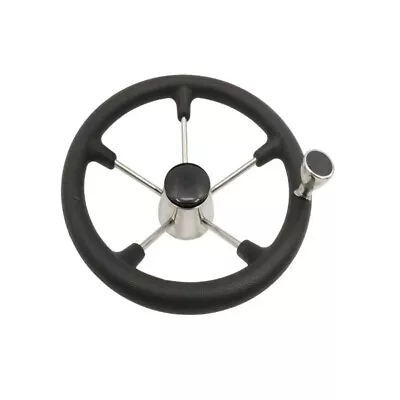 Boat Marine 5 Spoke 13-1/2 Inch Destroyer Steering Wheel With Black Foam Grip • $60.79