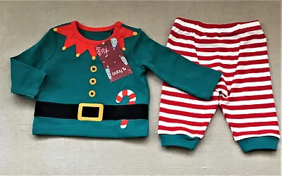 BABY: 2 X PIECE CHRISTMAS SUIT-1-MONTH-WEIGHT UP TO 10 LB. TU. BNWT- • £2.99