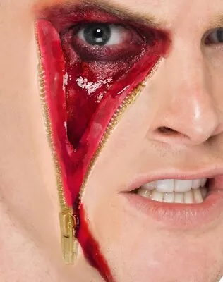 Halloween Horror Zip Scar Wound Fancy Dress Make Up Latex Prosthetic By Smiffys • £6.50