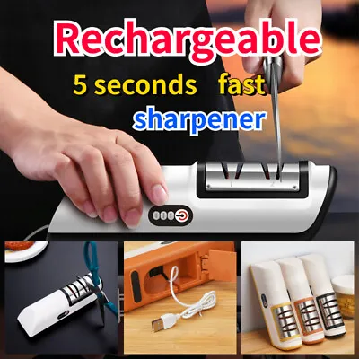 $24.69 • Buy Electric Knife Sharpener Professional Kitchen Scissor Sharpening Tool AU NEW