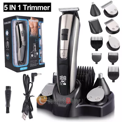 Mens Rechargeable Hair Clipper Beard Trimmer Kit Cordless Hair Mustache Trimmer • $17.29