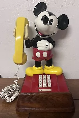 The Mickey Mouse Phone 1976 Vintage ATC Walt Disney Retro Push Button Telephone • $15