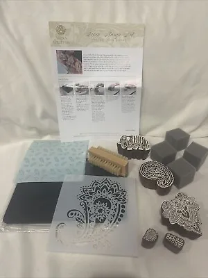 Anna Griffin 13-Piece Block Printing Stamp And Tool Kit 39539 New S1 • $12.74